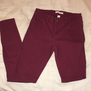 Maroon jeans
